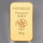 Goldbarren 50g HERAEUS - "Resale"