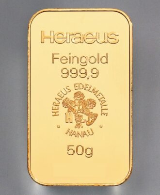 Goldbarren 50g HERAEUS - "Resale"