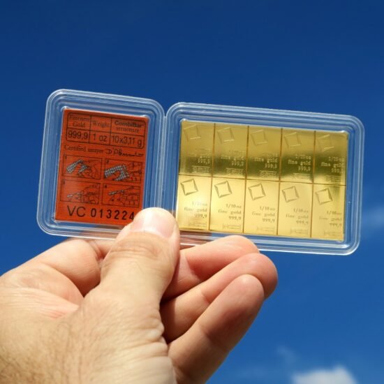 Goldtafel VALCAMBI (10x 1/10oz Au) "CombiBar"