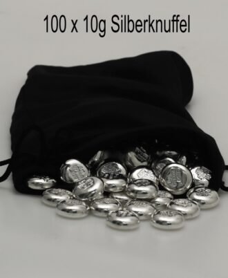 100 x 10g Silberknuffel Recyclingsilber – 1kg Silber