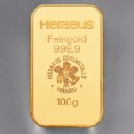 Goldbarren 100g HERAEUS - "Resale"