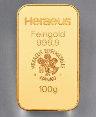 Goldbarren 100g HERAEUS - "Resale"