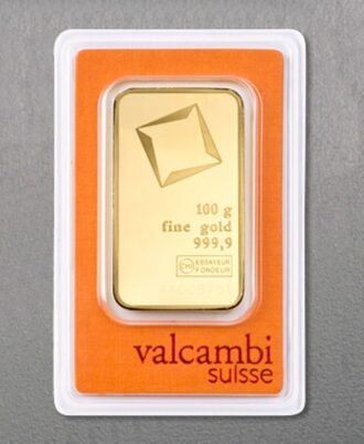 100g Valcambi Goldbarren Geprägt