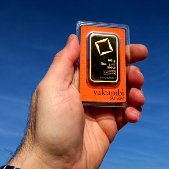 100g Valcambi Goldbarren Geprägt