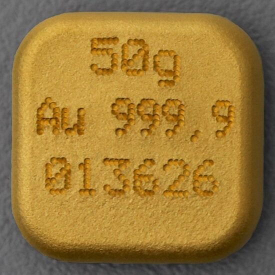 Goldbarren 50g "C.HAFNER - Gussform"