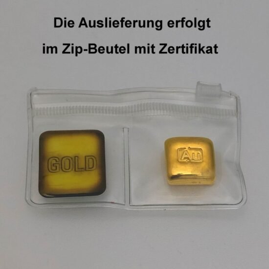 Goldbarren 50g "Goldknuffel" Au-Gussbarren