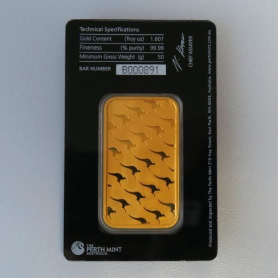 Goldbarren 50g THE PERTH MINT "Känguru"