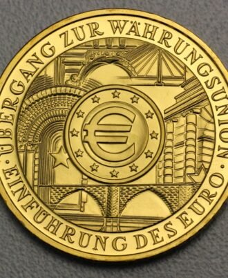 Goldmünze 200 Euro "Einführung des Euro" 2002 Etui