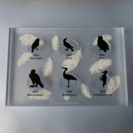 Goldmünze 6 x 20 Euro "Heimische Vögel" 2016-2021 Set – 6-teilig (Deutschland)