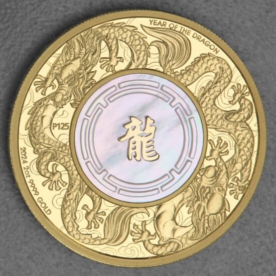2oz Double Dragon 2024 Goldmünze – Perth Mint PP